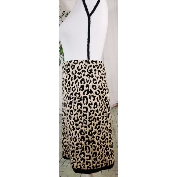 Joseph Ribkoff Skirt Black White Animal Print sz 8 - Picture 4 of 8